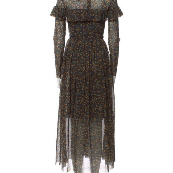 Floral Off-Shoulder Maxi Dress - Black - Picture 3 of 3